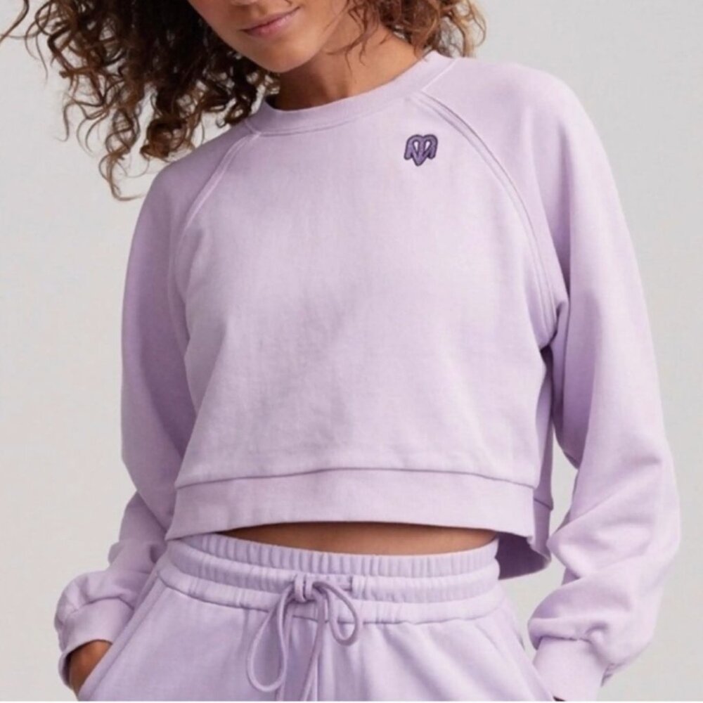 Maje x Varley Fleece Cropped Sweatshirt